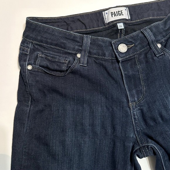 Paige Jeans Womens Size 26 Blue Skyline Skinny Dark Stretch Denim - Picture 12 of 14